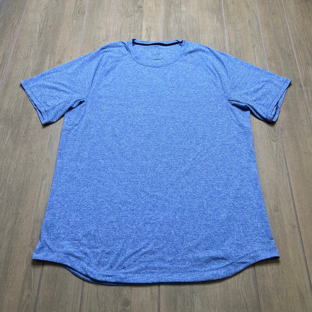 Lululemon Metal Vent Tech Shirt Mens XL Blue Short Sleeve Athletic gym - Picture 9 of 10
